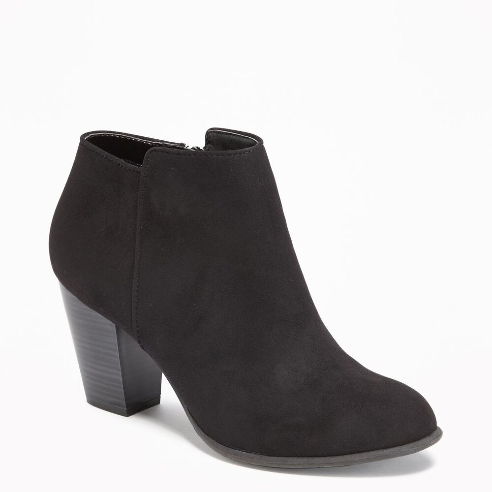 Old Navy Black Suede Booties